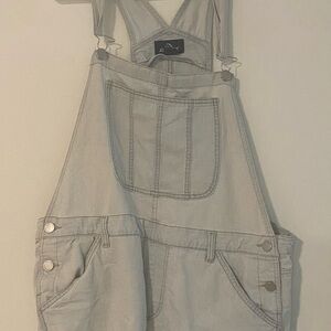Jordache Light Gray Denim Short Overalls
